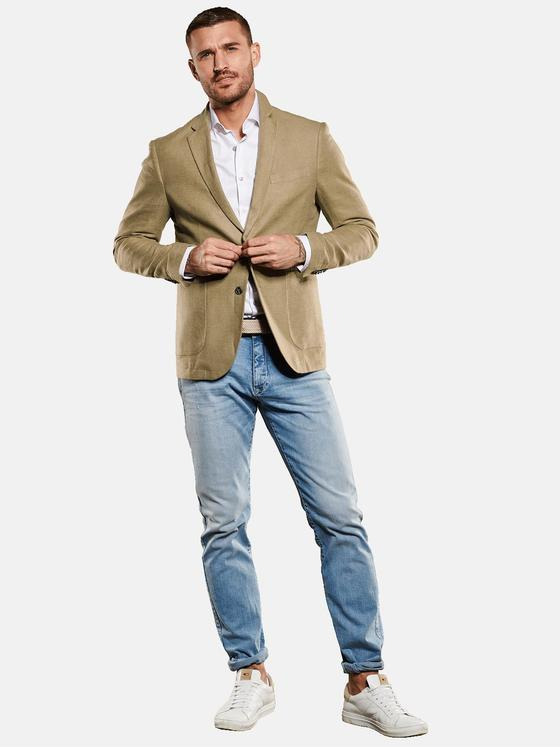 emilio adani Herren Freizeit-Sakko mit Leinenanteil Grün 34604