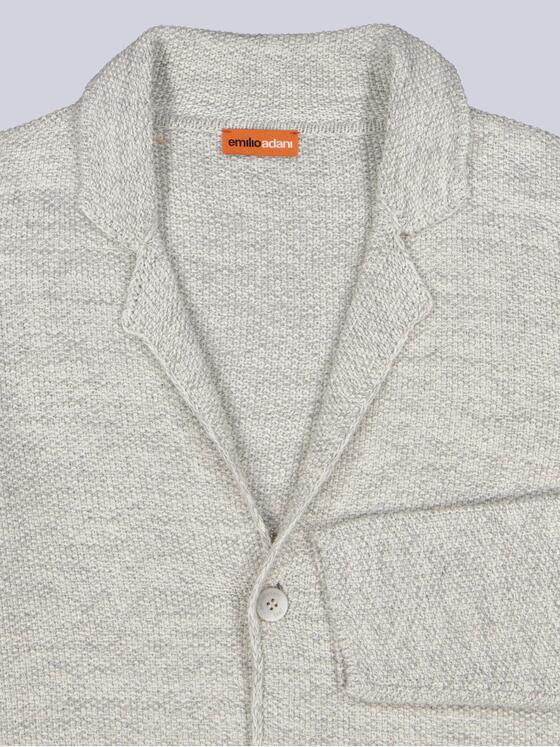 emilio adani Herren Strick-Sakko regular Grau 38791