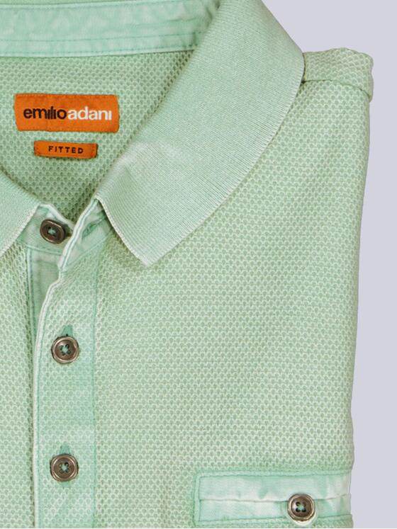 emilio adani Herren Polo-Shirt slim fit Türkis 38631
