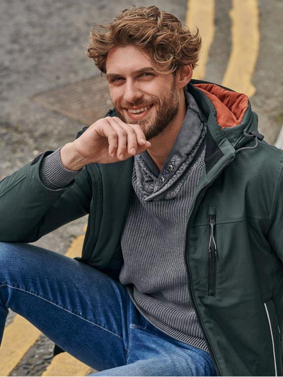 engbers Herren Funktionsjacke mit abnehmbarer Kapuze Tannengruen 33558