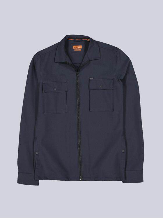 emilio adani Herren Hemd uni Marineblau 40332