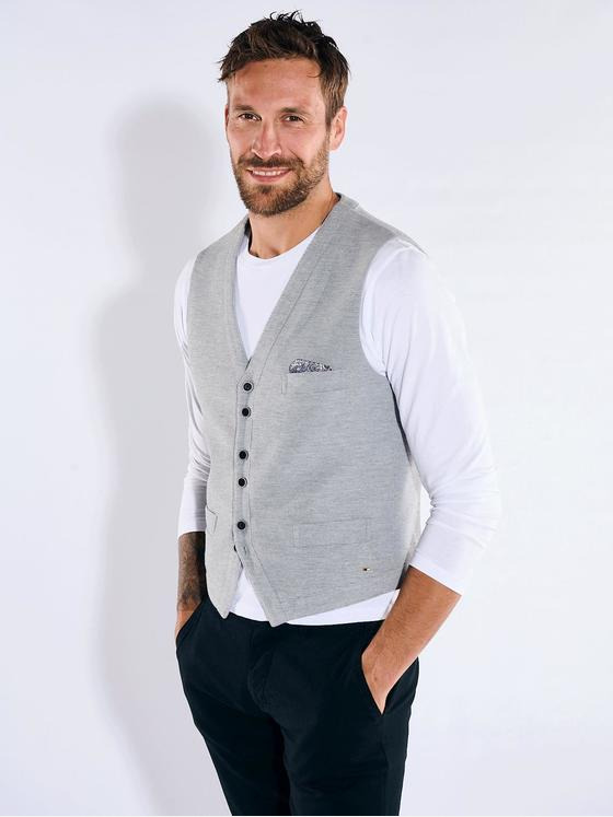 emilio adani Herren Sakko-Weste slim fit Grau 36378