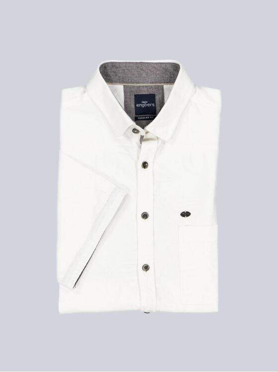 engbers Herren Kurzarm-Hemd gemustert Naturweiss 38489