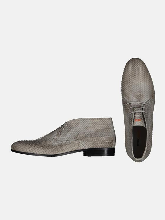emilio adani Herren Boots aus Leder Grau 34919
