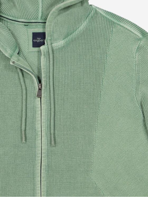 engbers Herren Cardigan uni Hellgruen 36685