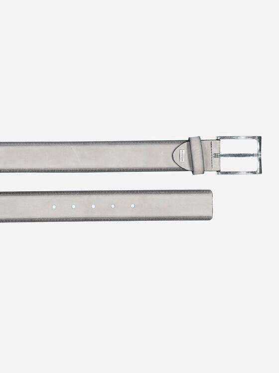 emilio adani Herren Ledergürtel Basic Silbergrau 37880