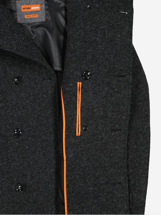emilio adani Herren Mantel regular Anthrazit 37575