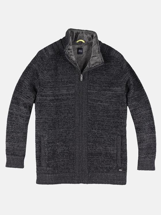 engbers Herren Strickjacke mit Fleecefütterung Saphirblau 30478