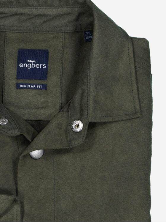 engbers Herren Hemd uni Dunkelgruen 38170