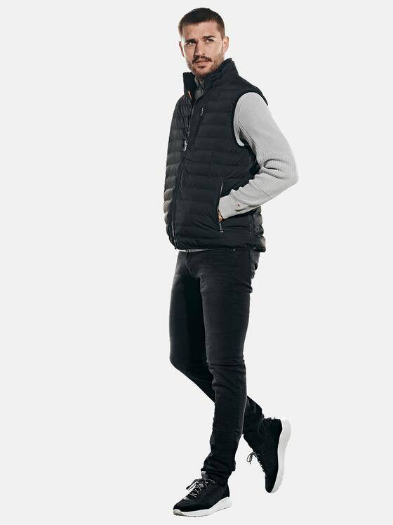 emilio adani Herren Weste sportiv Schwarz 31771