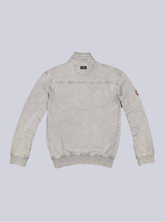 engbers Herren Sweatjacke mit Stehkragen Silbergrau 33757