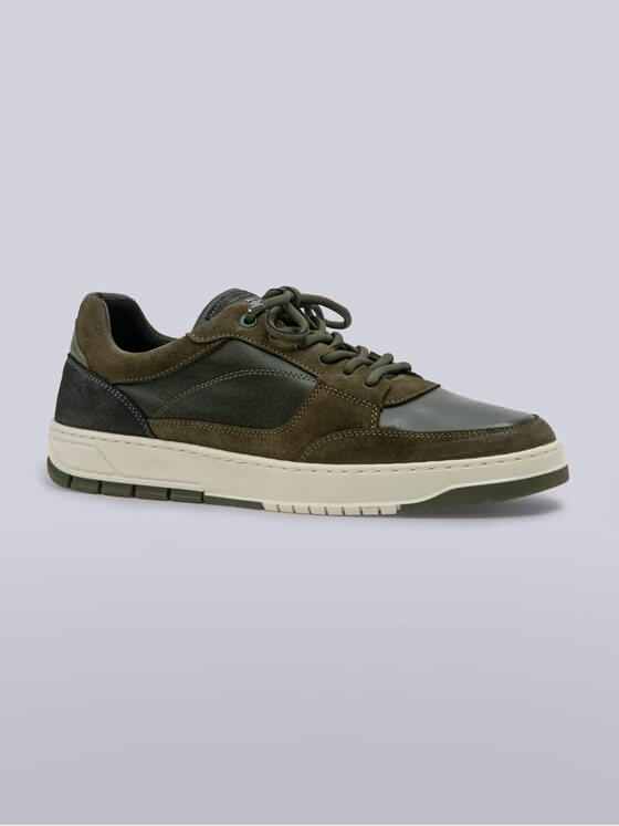 engbers Herren Ledersneaker sportiv Khaki 39752