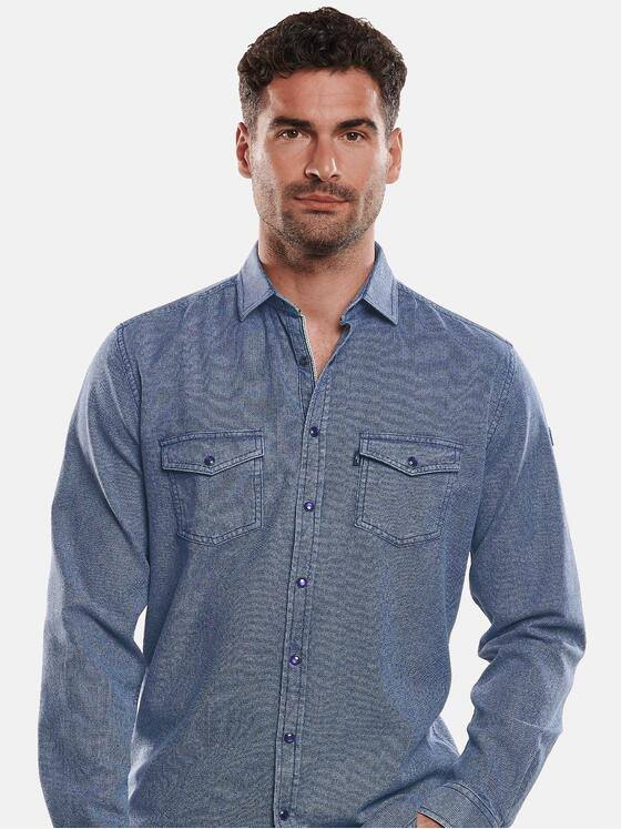 engbers Herren Hemd uni Indigoblau 32387