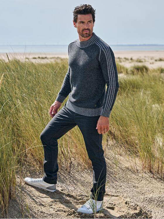 ENGBERS GERMANY Herren Pullover mit Kaschmiranteil Dunkelgrau 39562