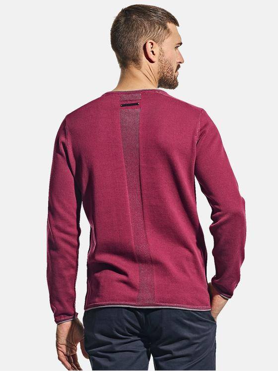 emilio adani Herren Hochwertiger Pullover Mit Elegantem V-Ausschnitt Violett 31008