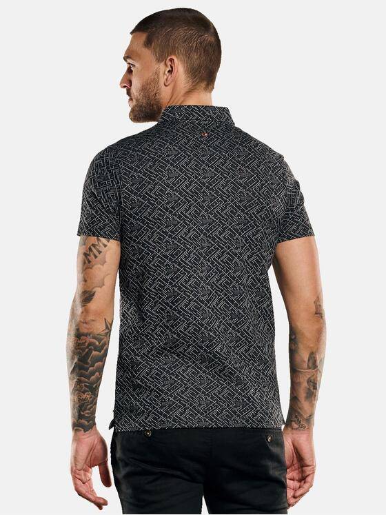 emilio adani Herren Polo-Shirt strukturiert Schwarz 33276