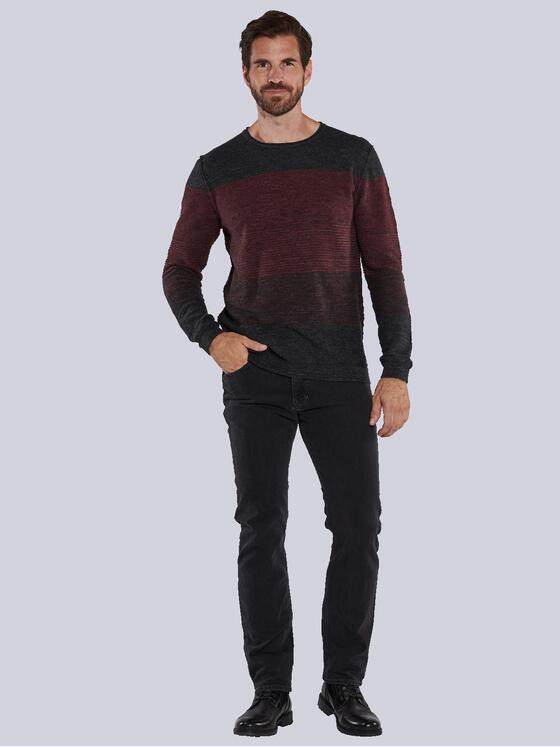 engbers Herren Pullover gestreift Rot 35848