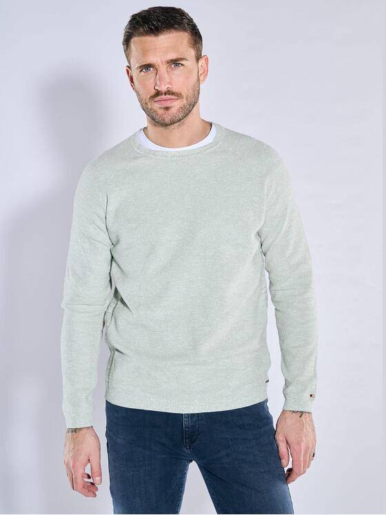 emilio adani Herren Pullover meliert Grün 38551