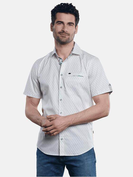 engbers Herren Kurzarm-Hemd gemustert Naturweiss 30776