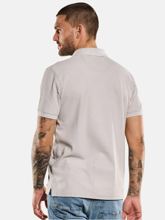 emilio adani Herren Polo-Shirt strukturiert Grau 33028