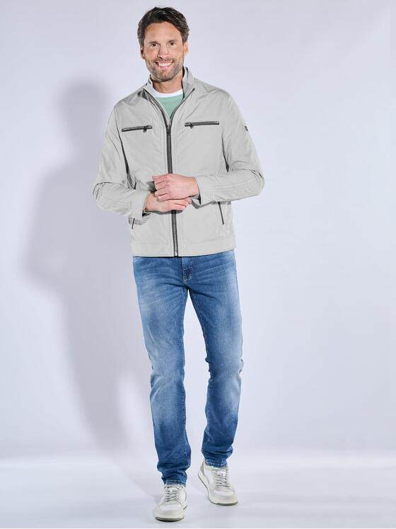 engbers Herren Blouson-Jacke mit Kontrastdetails Naturweiss 38366