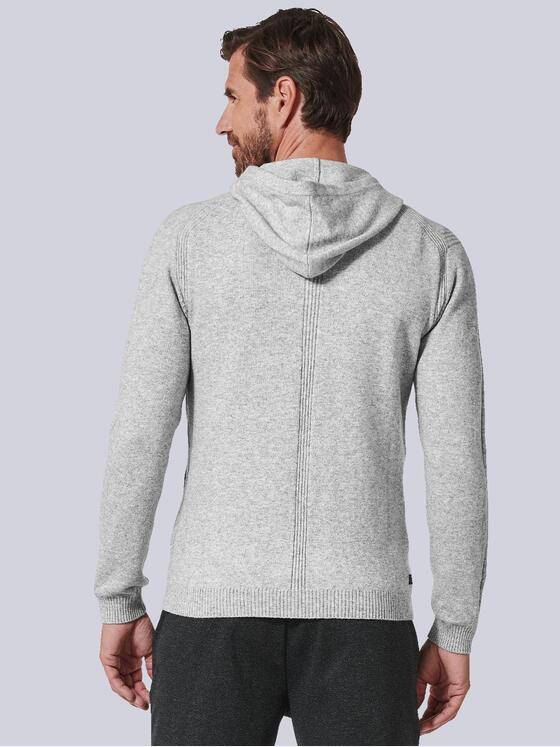 engbers Herren Strickjacke mit Kapuze Grau 35742