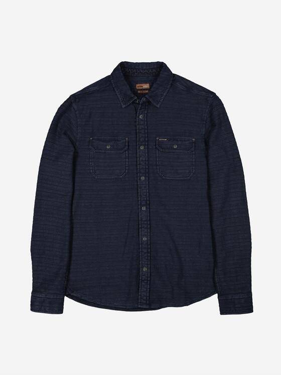 emilio adani Herren Langarm-Shirt slim fit Blau 38028