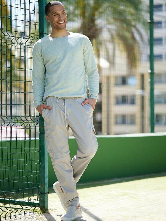 emilio adani Herren Pullover meliert Grün 38551