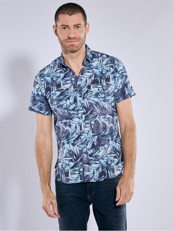 engbers Herren Kurzarm-Hemd slim fit Brilliantblau 37156