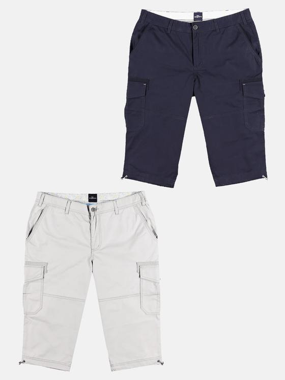 engbers Herren Funktionale Capri-Hose mit Cargo Taschen Ecru 29841