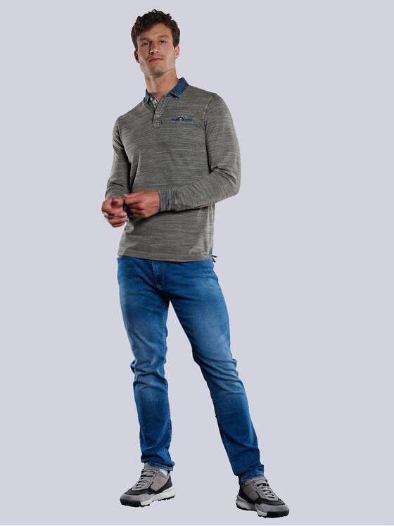 engbers Herren Langarm-Shirt Polo Grau 33396