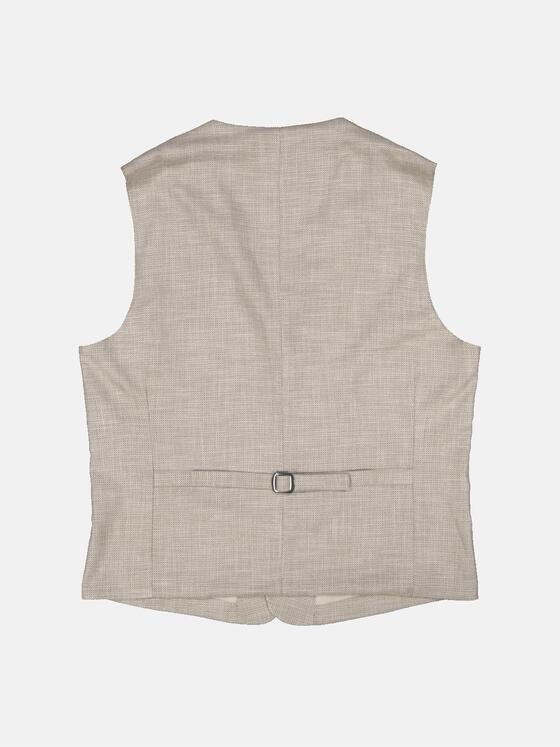 emilio adani Herren Sakko-Weste slim fit Beige 36452