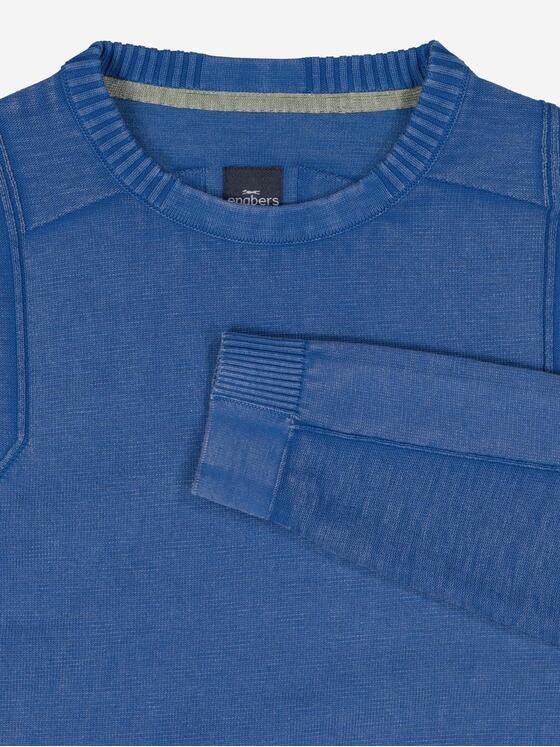 engbers Herren Pullover uni Blau 37336