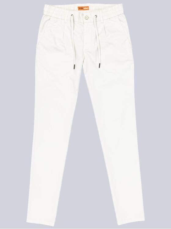 emilio adani Herren Chino mit Tunnelzug Weiß 38609