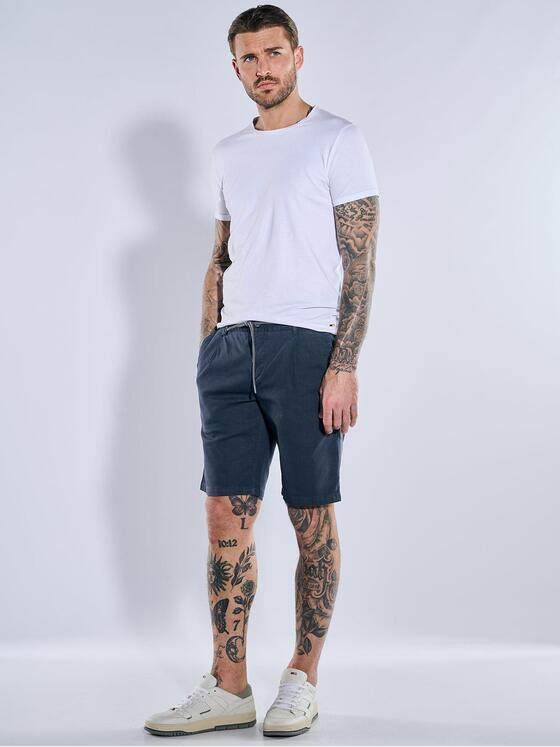 emilio adani Herren Chino-Bermuda mit Tunnelzug Blau 39008