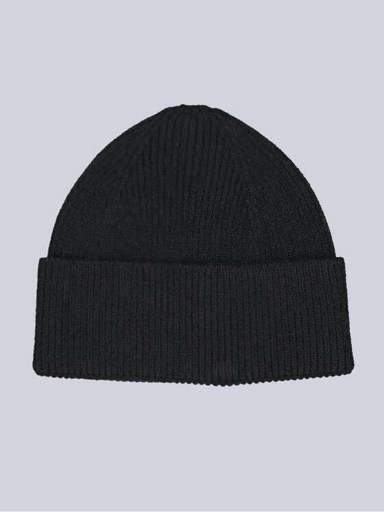 engbers Herren Strickmütze strukturiert Schwarz 39767