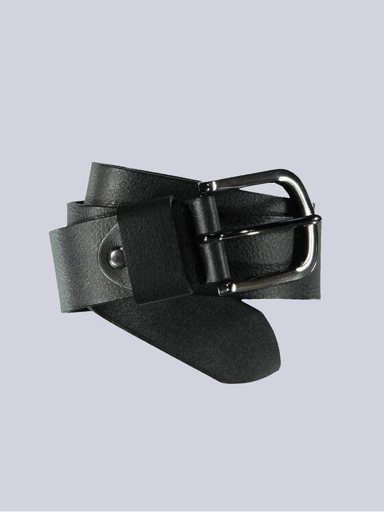 emilio adani Herren Ledergürtel Basic Schwarz 39716
