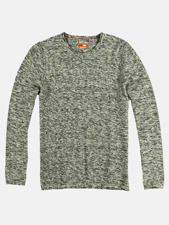 emilio adani Herren softer Pullover mit Strukturoberfläche Gelb 28895