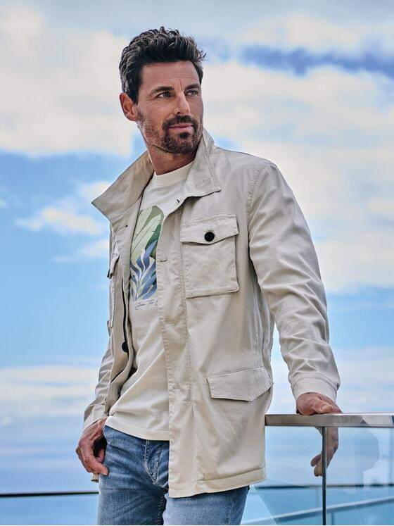 ENGBERS GERMANY Herren Jacke im Fieldjacket Design Naturweiss 38405