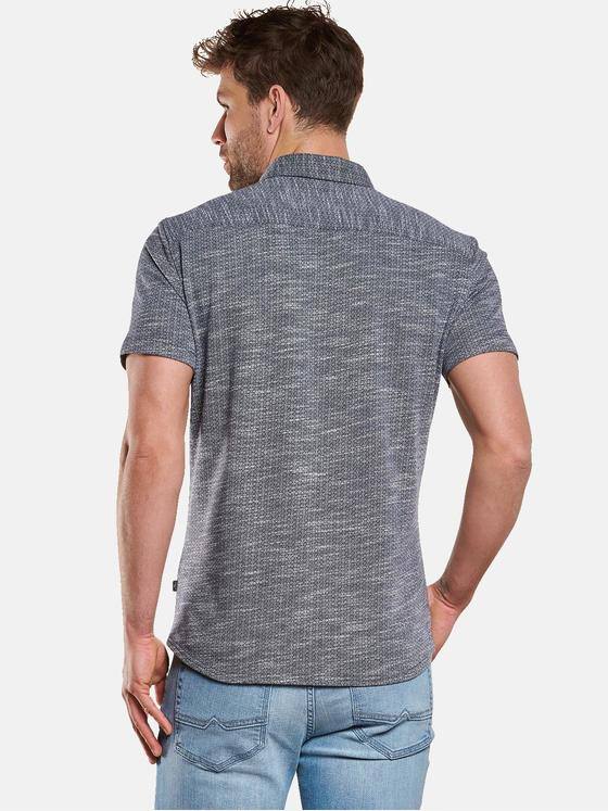 engbers Herren Kurzarm-Hemd aus Jersey Marineblau 33054