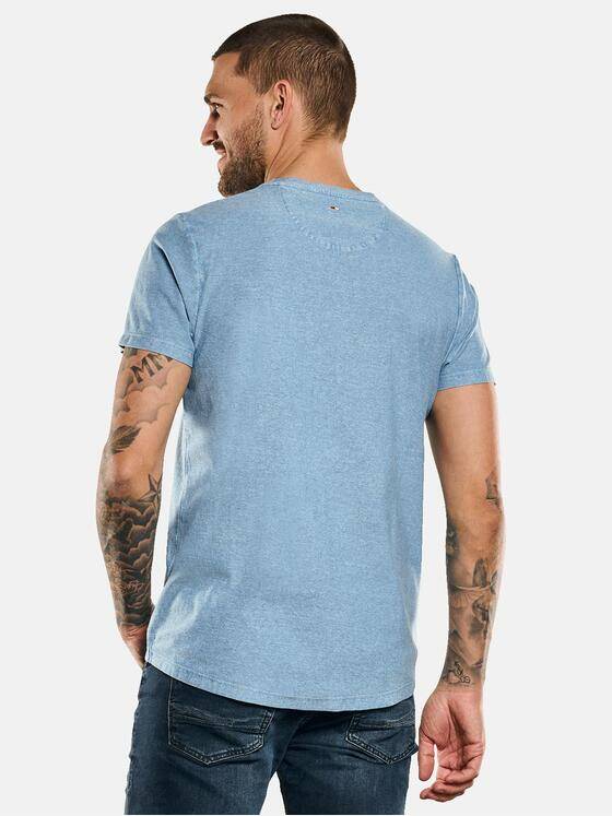 emilio adani Herren T-Shirt meliert Blau 33019