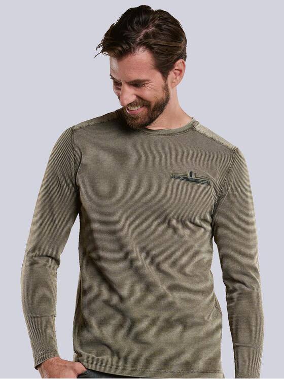 engbers Herren Langarm-Shirt strukturiert Braun 34165