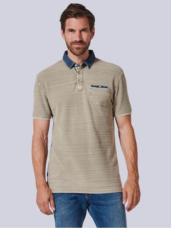 engbers Herren Polo-Shirt strukturiert Braun 35239