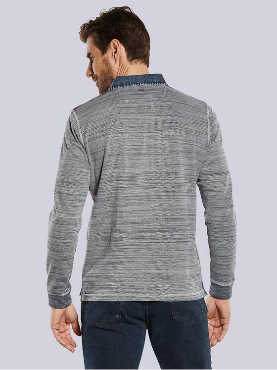 engbers Herren Langarm-Shirt mit Polokragen Grau 34332