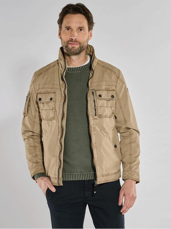 engbers Herren Baumwoll-Jacke mit Brusttaschen Hellbraun 36175