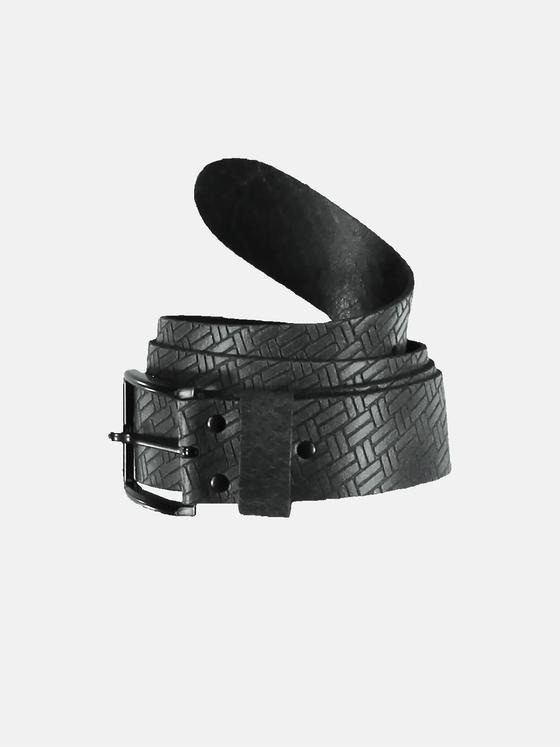 engbers Herren Ledergürtel mit cooler Struktur Kieselgrau 31456