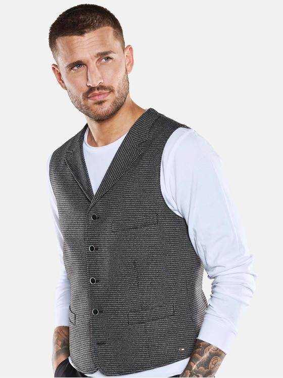 emilio adani Herren Sakko-Weste mit Zipper Grau 33313