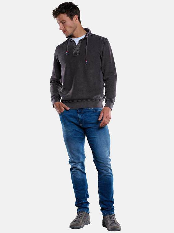 engbers Herren Sweatshirt Stehkragen Schwarz 33739