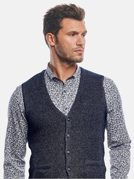 engbers Herren Strickweste Saphirblau 31003