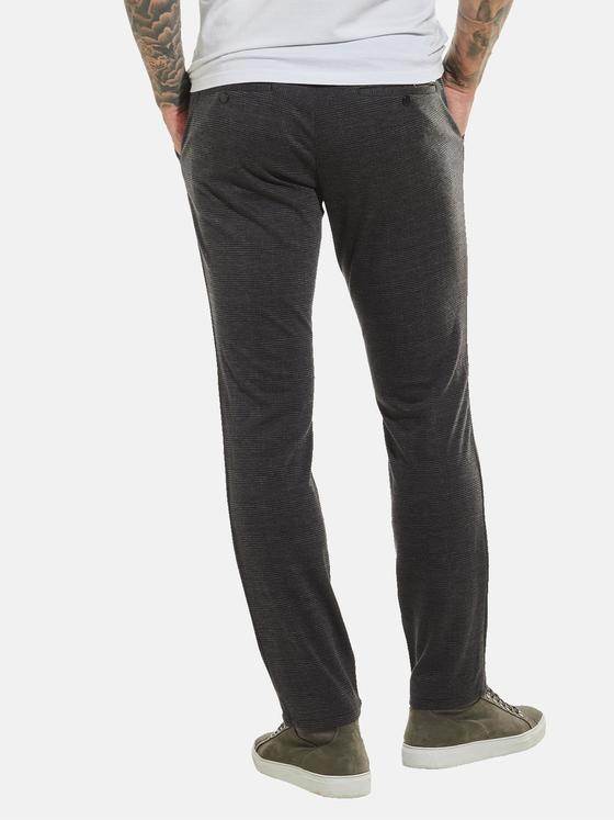 emilio adani Herren Hose dezent kariert Grau 32312